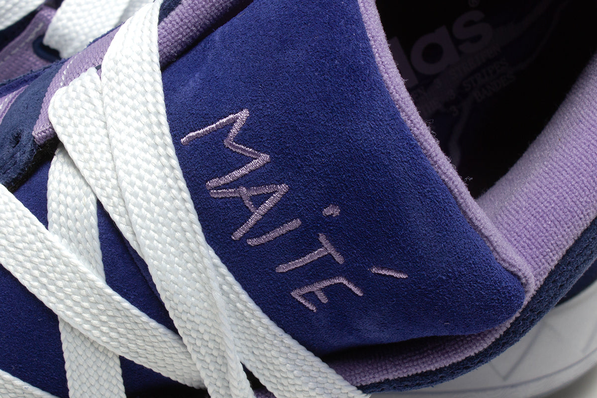 Adidas | Adimatic Mid x Maité Style # IG8174 Color : Vic Blu / Mag Lil / Dark Blue