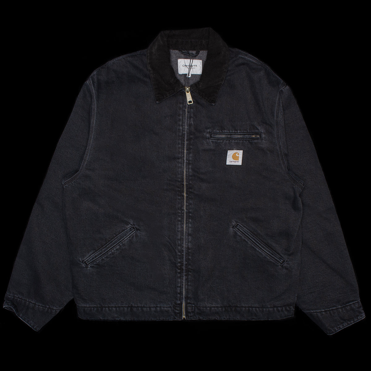 Carhartt WIP - OG Detroit Jacket (Winter)
Style # I037535-00E
Color : Black / Black (Stone Washed)
