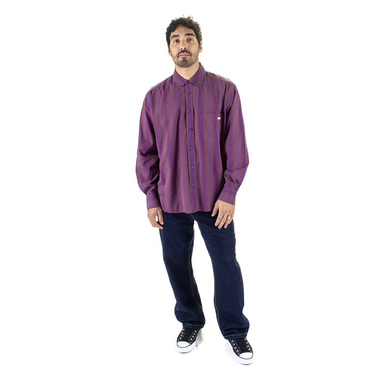 Polar Skate Co. - Ben L/S Shirt
Color : Purple Stripe