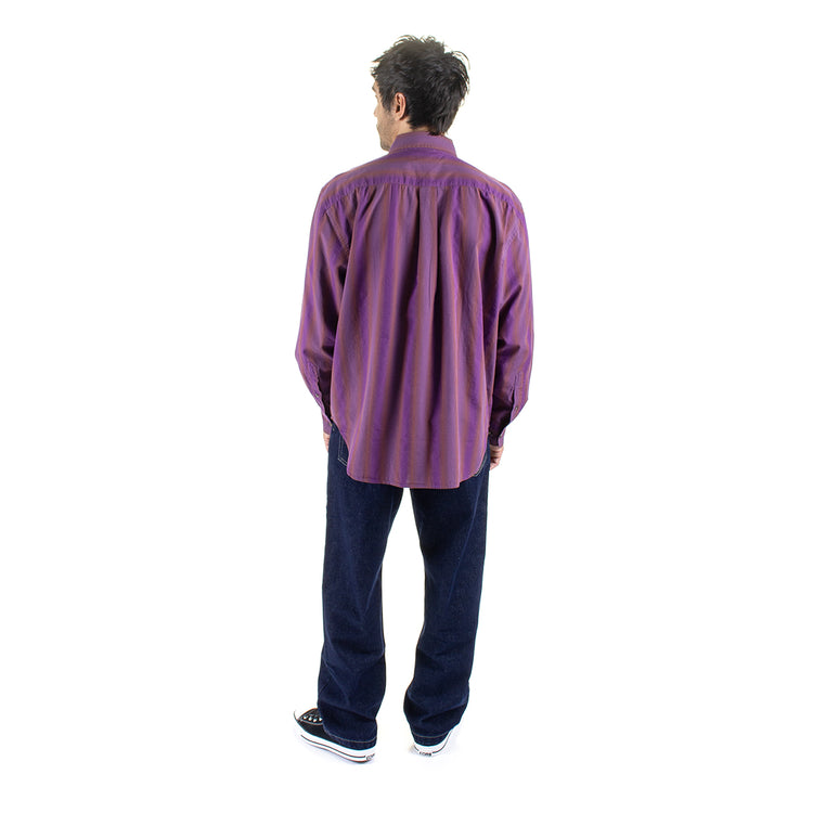 Polar Skate Co. - Ben L/S Shirt
Color : Purple Stripe