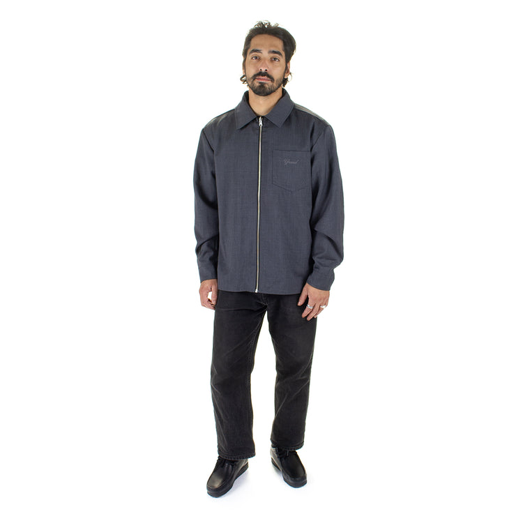 Grand Collection - Reversible Wool Overshirt
Color : Black
