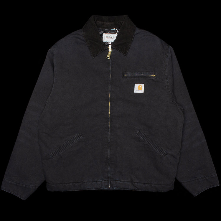 Carhartt WIP - OG Detroit Jacket
Style # I035614-00E
Color : Black / Black (Stone Canvas)