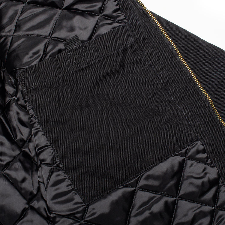 Carhartt WIP - OG Detroit Jacket
Style # I035614-00E
Color : Black / Black (Stone Canvas)