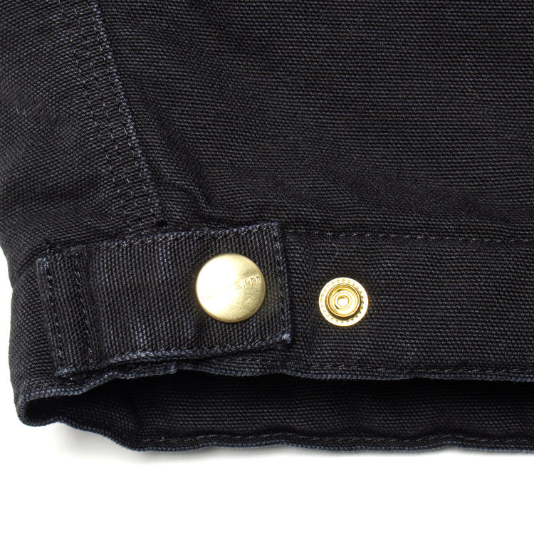 Carhartt WIP - OG Detroit Jacket
Style # I035614-00E
Color : Black / Black (Stone Canvas)