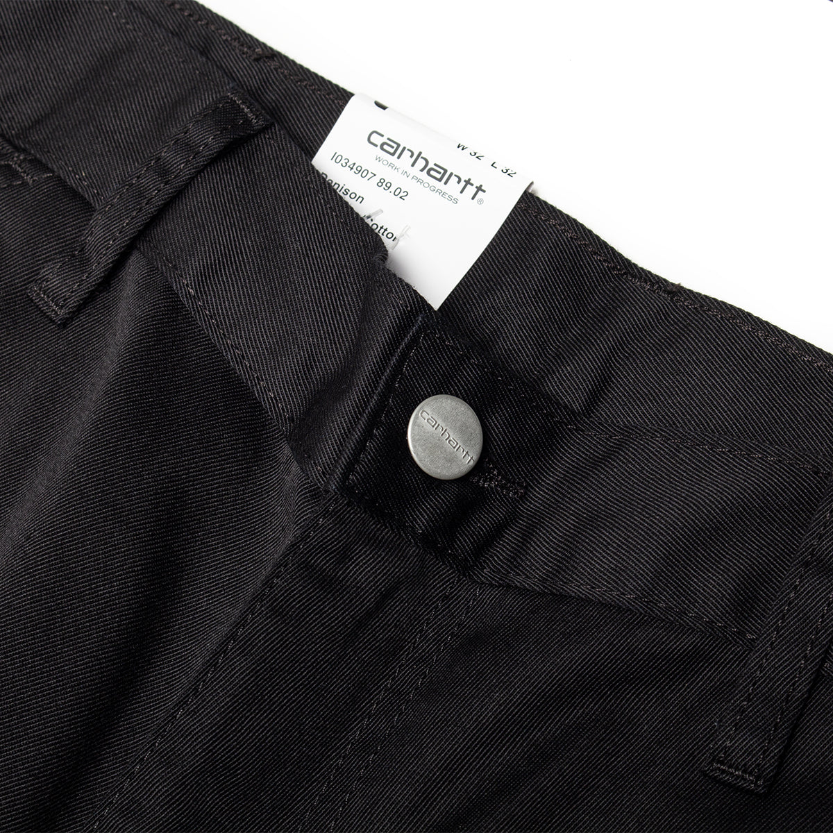 Carhartt WIP - Simple Pant
Style # I034907-8902
Color : Black (Rinsed)