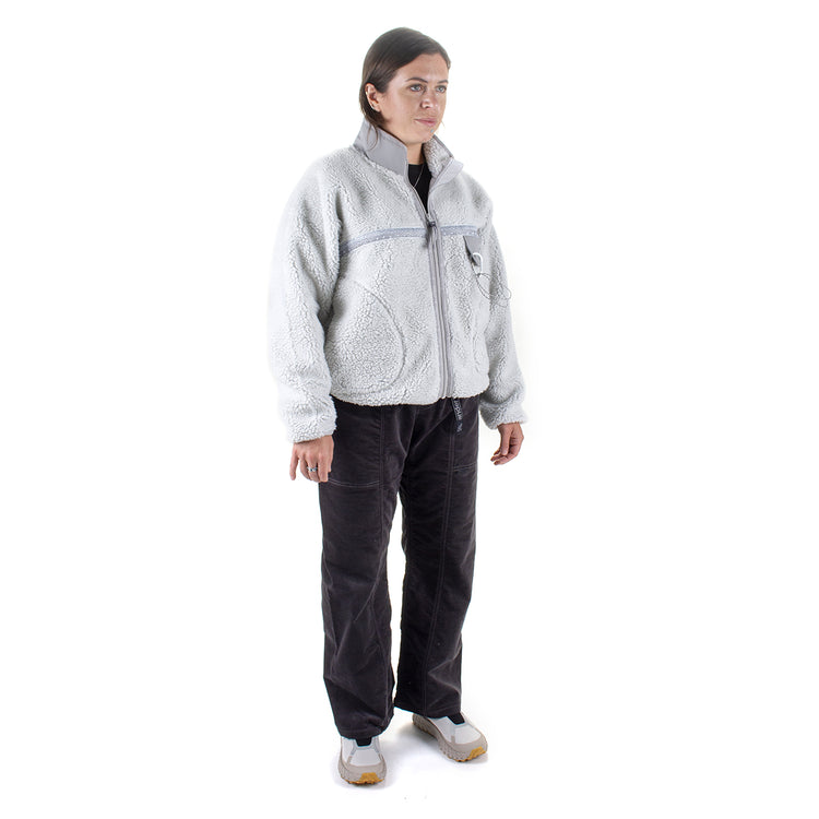 Gramicci x And Wander | Women's&nbsp;JQ Tape Fleece Jacket
Color : Light Grey