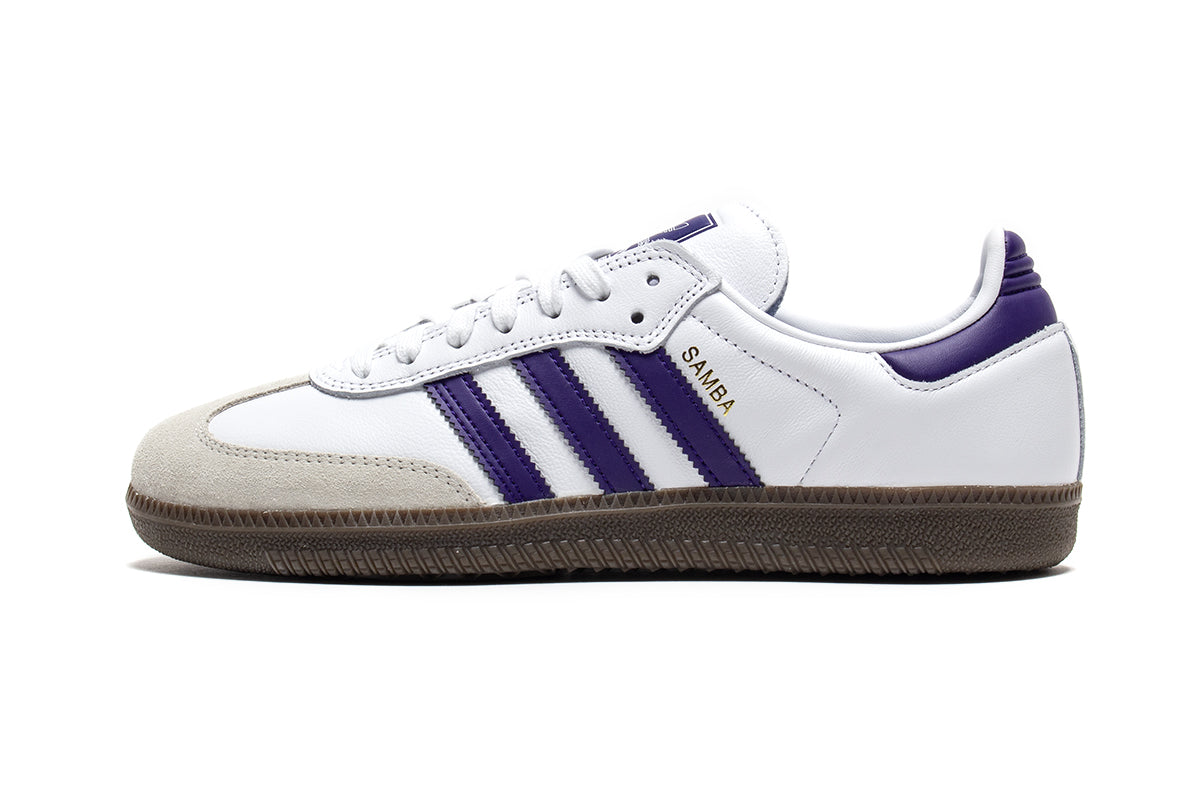 Adidas |&nbsp;Samba ADV
Style # IE6613
Color : Cloud White / Collegiate Purple