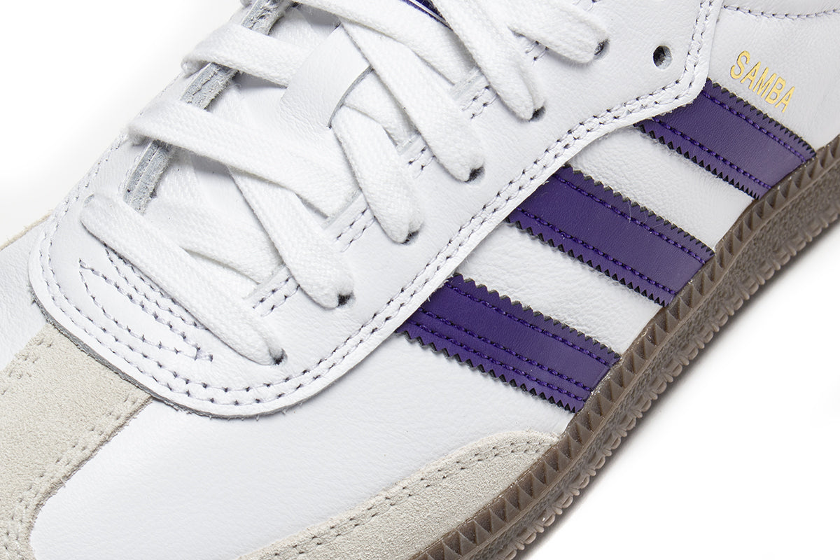 Samba ADV Shoes - Cloud White / Collegiate Purple / Gold Metallic 5 Samba ADV Shoes - Cloud White / Collegiate Purple / Gold Metallic 5