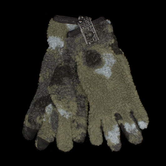 Gramicci x And Wander | JQ Tape Fleece Gloves
Color : Camo