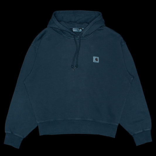 Carhartt WIP - Women's Hooded Nelson Sweatshirt
Style # I032741-0AU
Color : Deep Lagoon