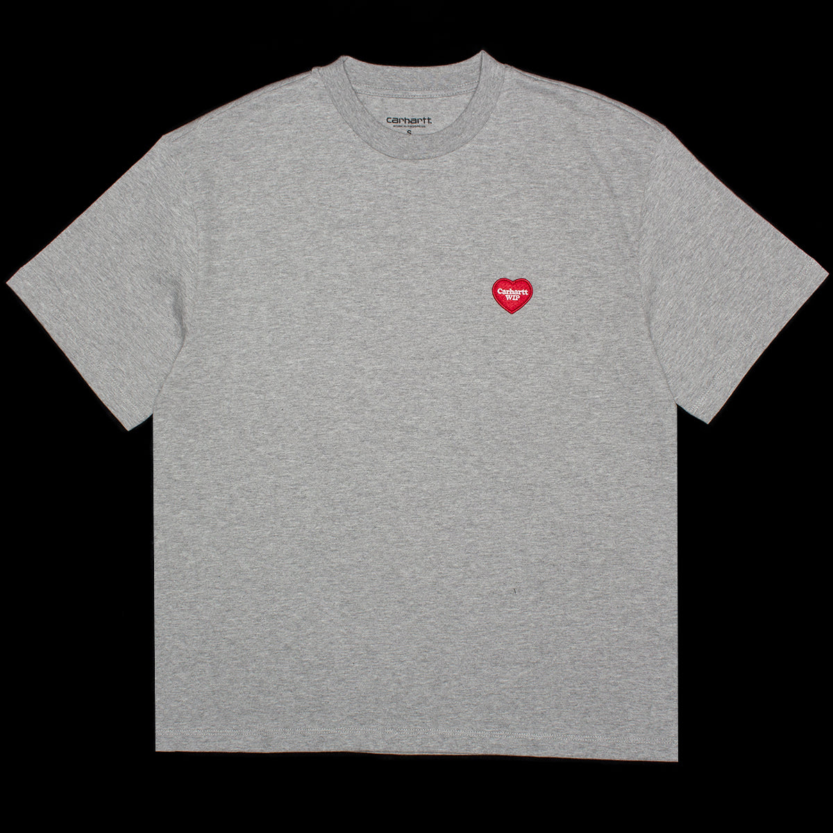 Carhartt WIP - Women's Heart Patch T-Shirt
Style # I032318-39N
Color : Grey Heather / Red