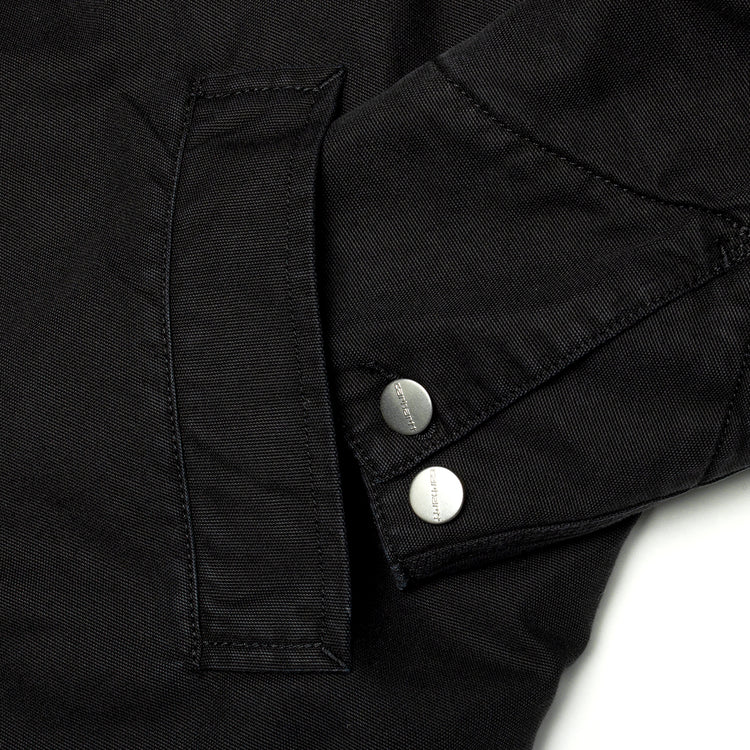 Carhartt WIP - Women's Webster Coat
Style # I035676-00E
Color : Black / Black (Stone Washed)