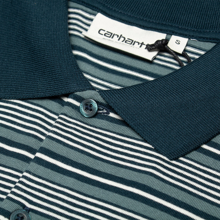 Carhartt WIP - Women's Largo L/S T-Shirt
Style # I035530-37H
Color : Striped Deep Lagoon