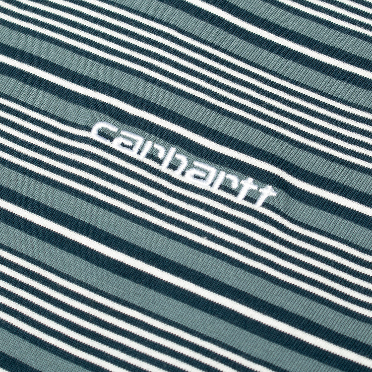 Carhartt WIP - Women's Largo L/S T-Shirt
Style # I035530-37H
Color : Striped Deep Lagoon