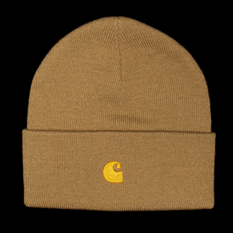 Carhartt WIP |&nbsp;Chase Beanie
Style # I026222-2GQ
Color : Peanut / Gold