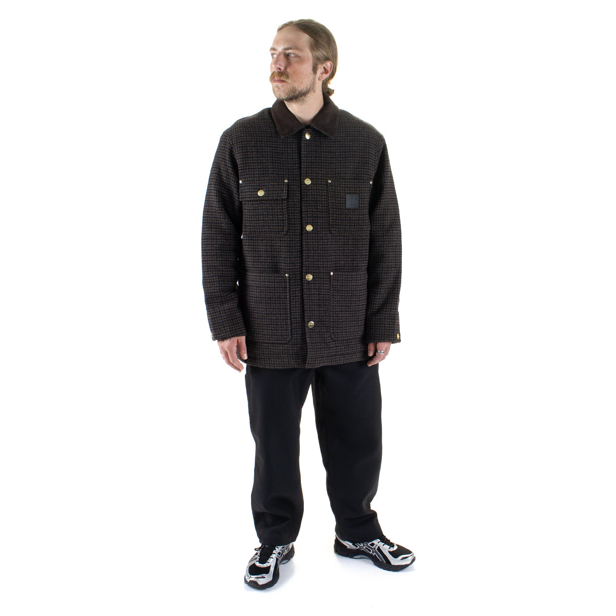 Carhartt WIP - Lowis Houndstooth Chore Coat
Style # I035344-35M
Color : Vitola Heather