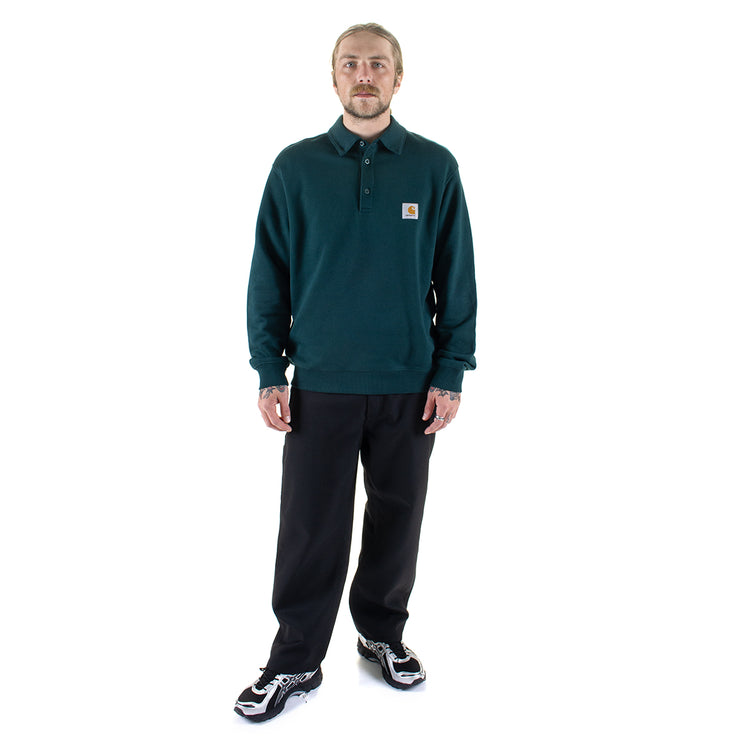 Carhartt WIP - Polo Sweat
Style # I035532-05A
Color : Dark Fir