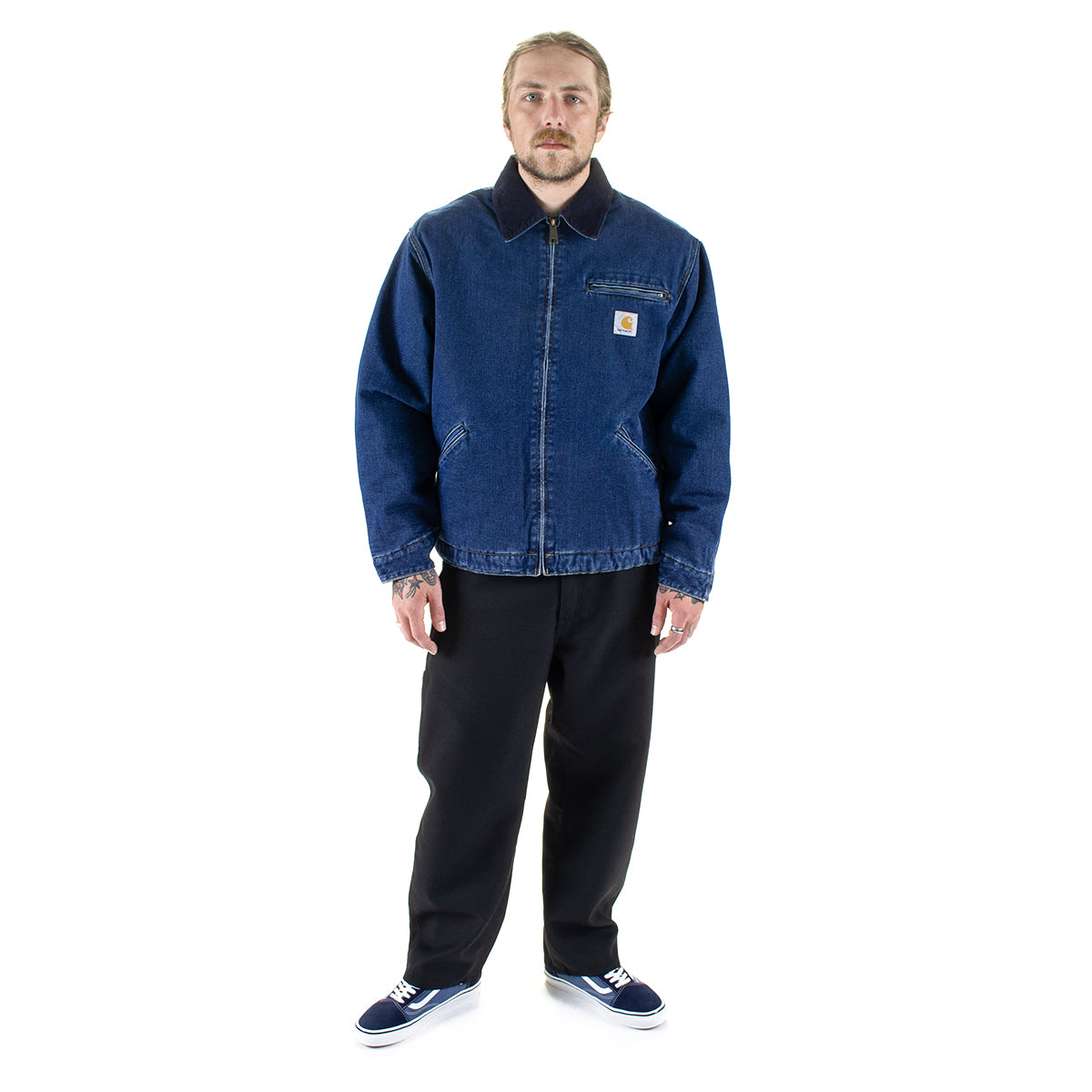 Carhartt WIP - OG Detroit Jacket
Style # I035878-453
Color : Blue / Dark Navy (Stone Washed)