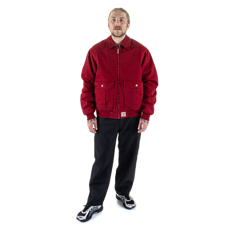 Carhartt WIP - Stanton Jacket
Style # I035617-H806
Color : Scarlet (Stone Washed)