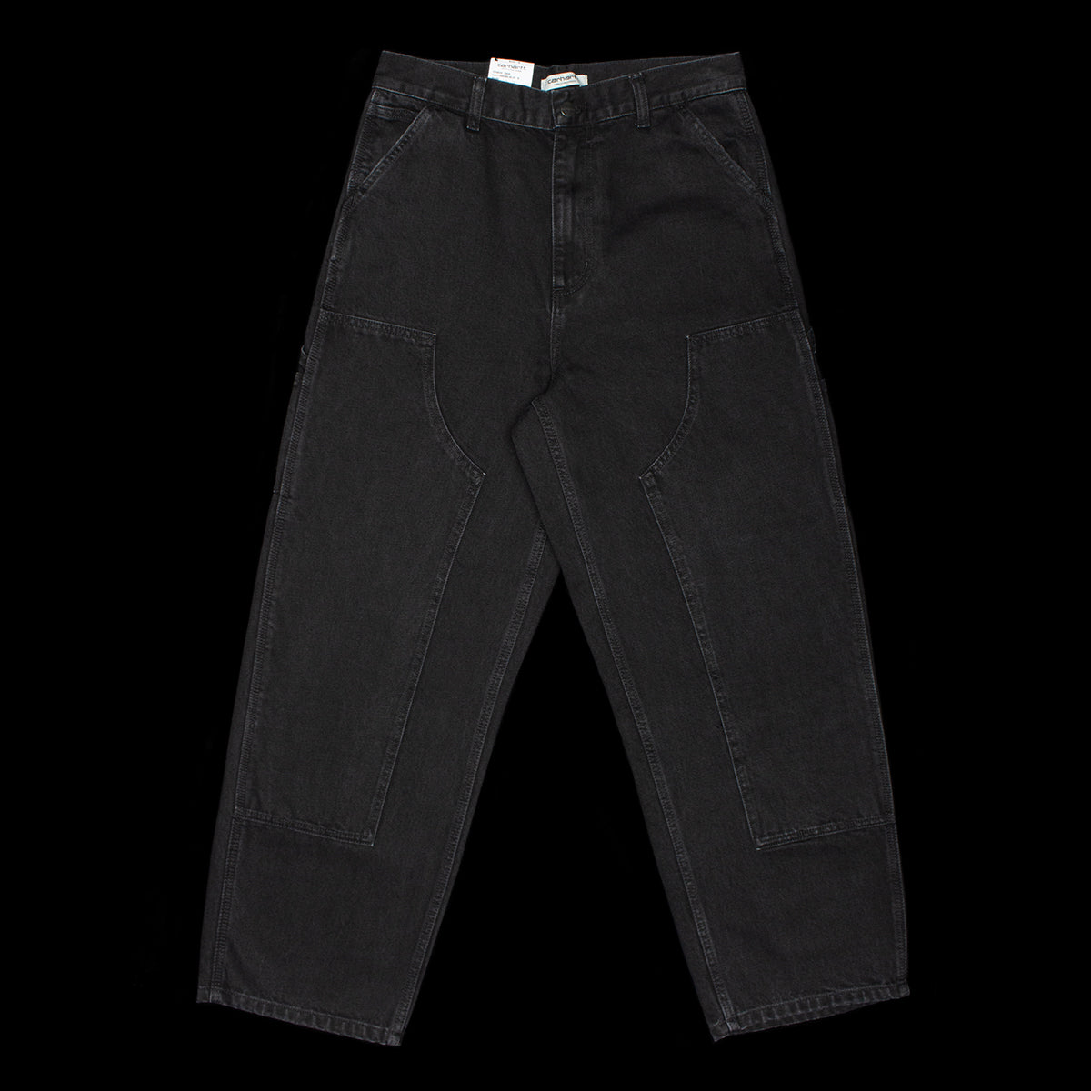 Carhartt WIP - Women's Brandon Double Knee Pant
Style # I034635-8906
Color : Black (Stone Washed)