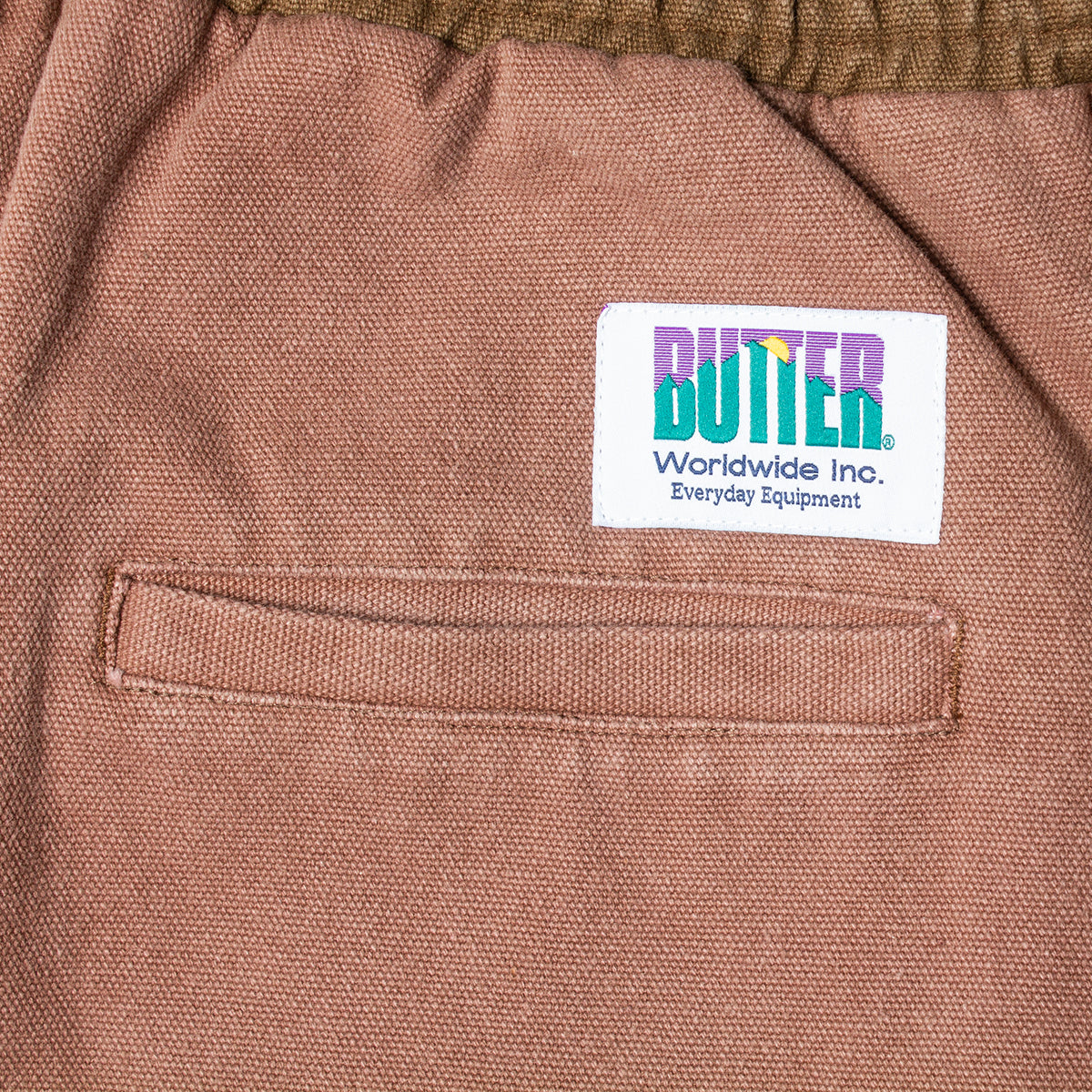 Butter Goods | Washed Canvas Patchwork Pants Color : Washed Burgundy