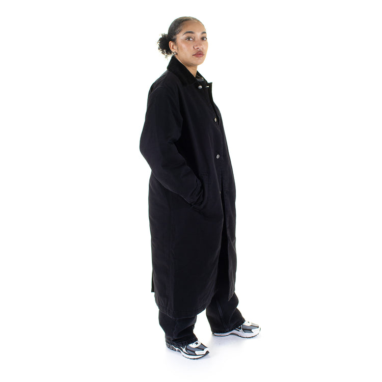 Carhartt WIP - Women's Webster Coat
Style # I035676-00E
Color : Black / Black (Stone Washed)