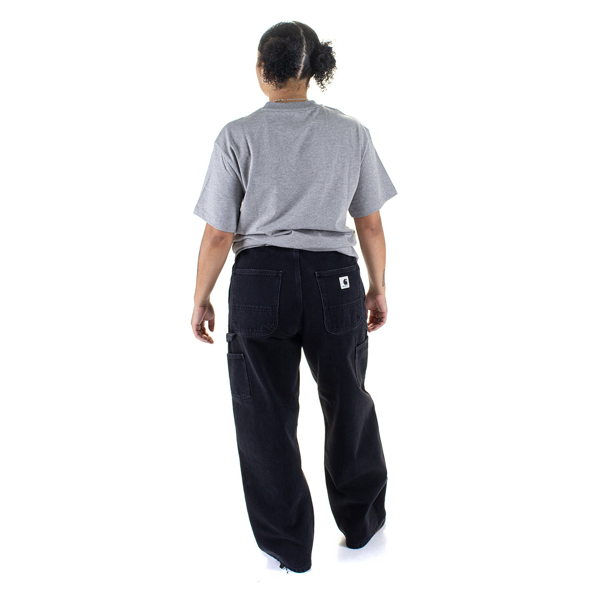 Carhartt WIP - Women's Brandon Double Knee Pant
Style # I034635-8906
Color : Black (Stone Washed)