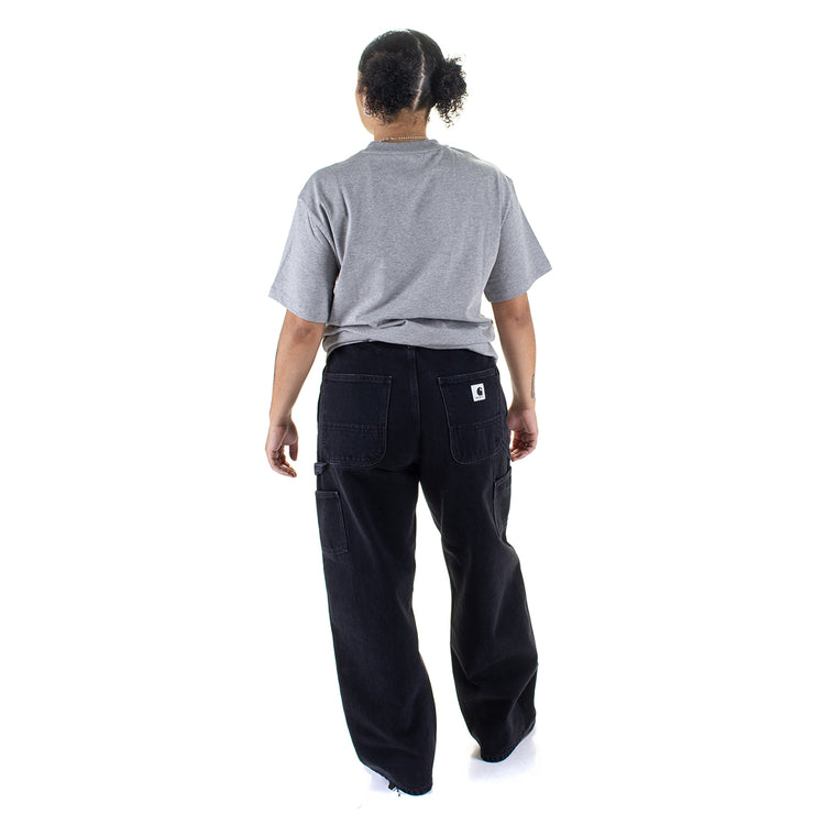 Carhartt WIP - Women's Brandon Double Knee Pant
Style # I034635-8906
Color : Black (Stone Washed)