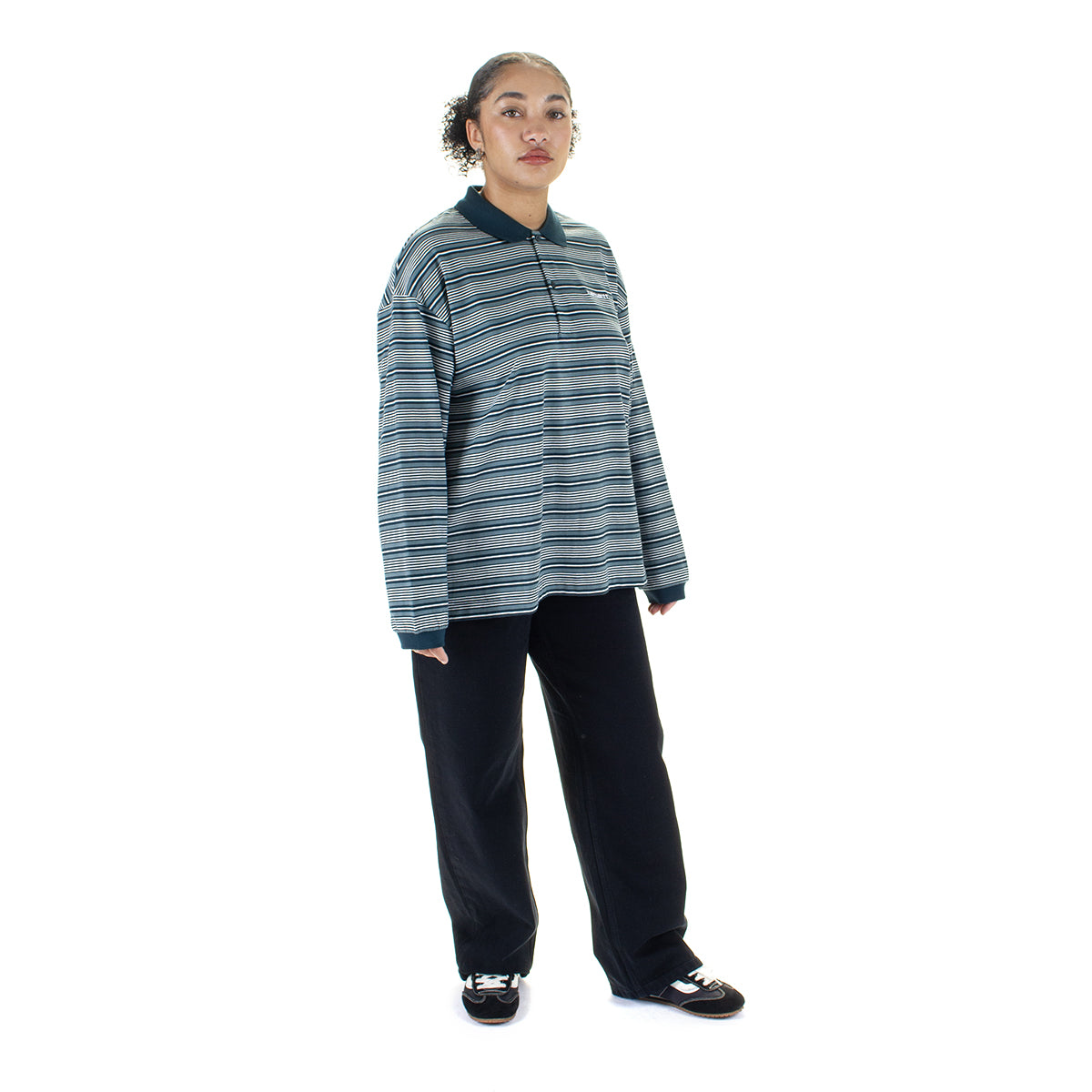 Carhartt WIP - Women's Largo L/S T-Shirt
Style # I035530-37H
Color : Striped Deep Lagoon