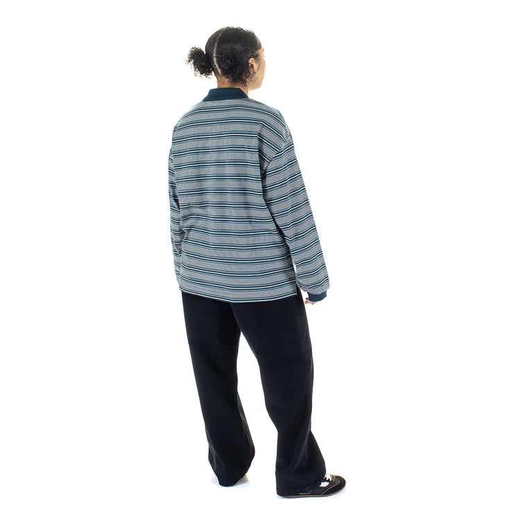 Carhartt WIP - Women's Largo L/S T-Shirt
Style # I035530-37H
Color : Striped Deep Lagoon