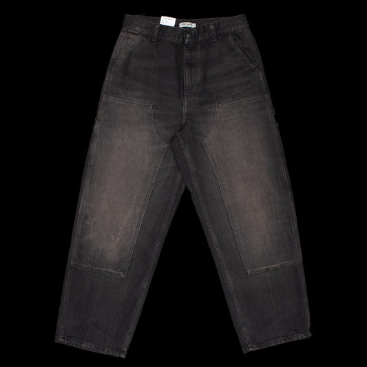 Carhartt WIP - Women's Brandon Double Knee Pant
Style # I034635-890R
Color : Black (Tobacco Used Wash)