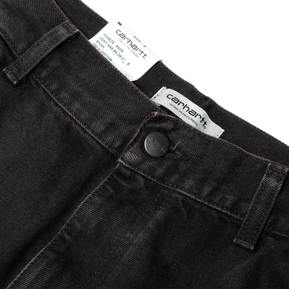 Carhartt WIP - Women's Brandon Double Knee Pant
Style # I034635-890R
Color : Black (Tobacco Used Wash)