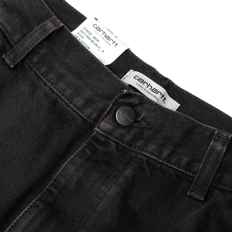 Carhartt WIP - Women's Brandon Double Knee Pant
Style # I034635-890R
Color : Black (Tobacco Used Wash)
