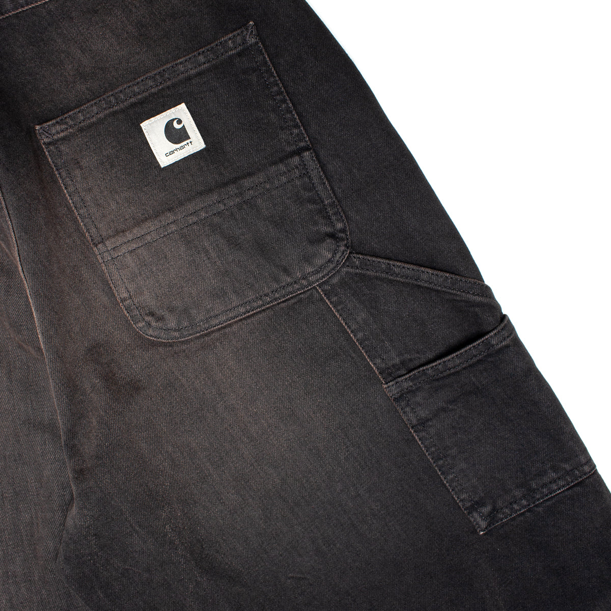 Carhartt WIP - Women's Brandon Double Knee Pant
Style # I034635-890R
Color : Black (Tobacco Used Wash)