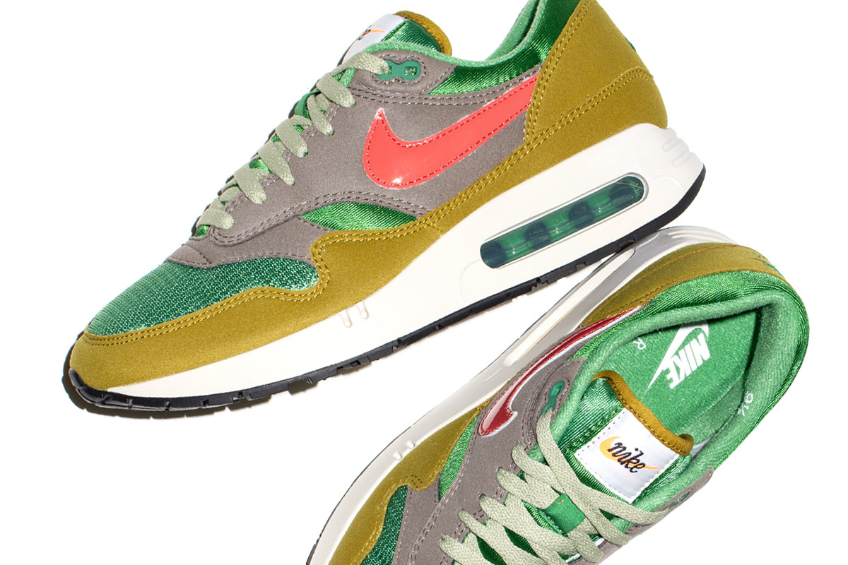 Nike | Air Max 1 '86 Premium
Style # HF0551-300
Color : Classic Green / Ember Glow / Olive Grey