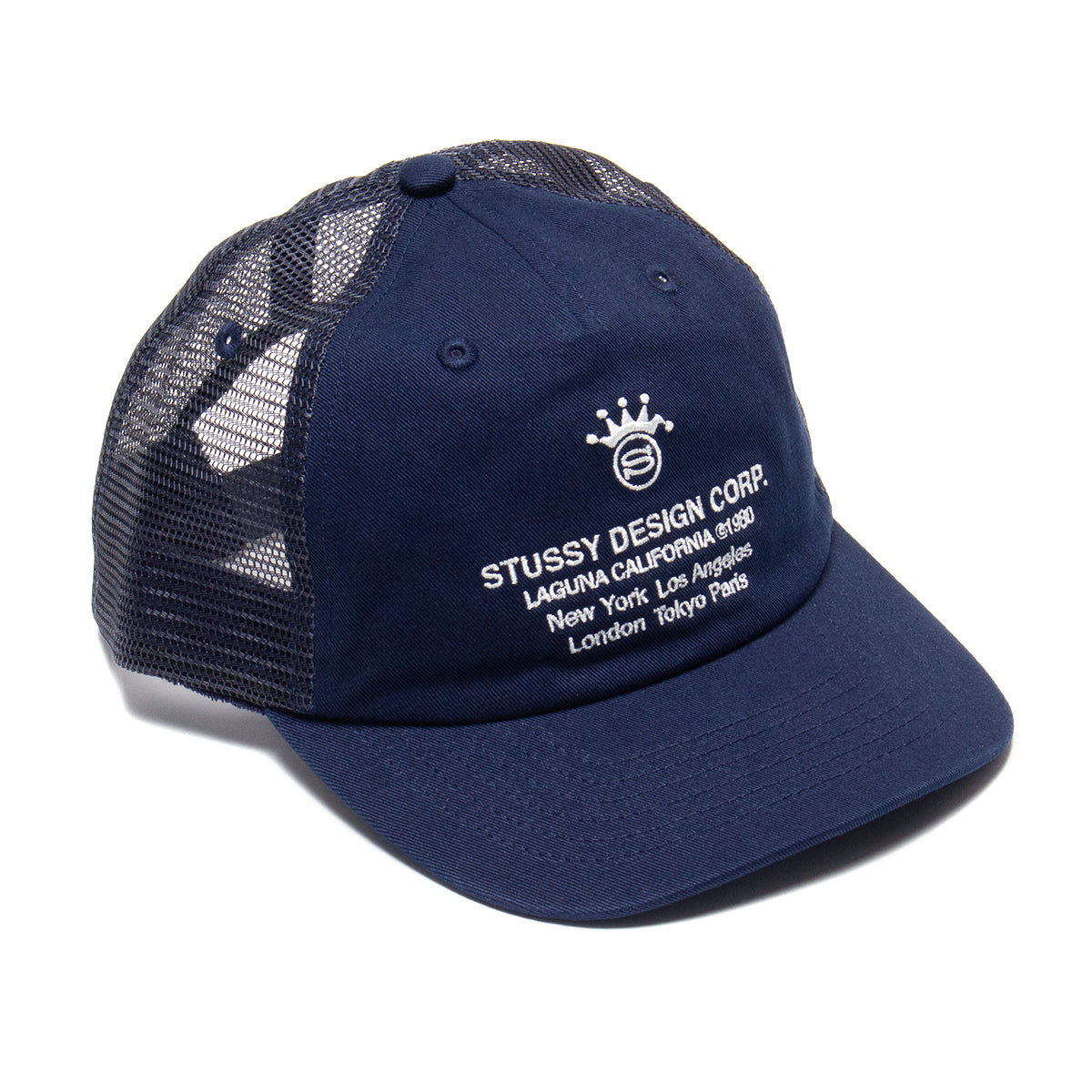 Stussy | LP Design Crop Trucker Cap
Style # 1311155
Color : Navy