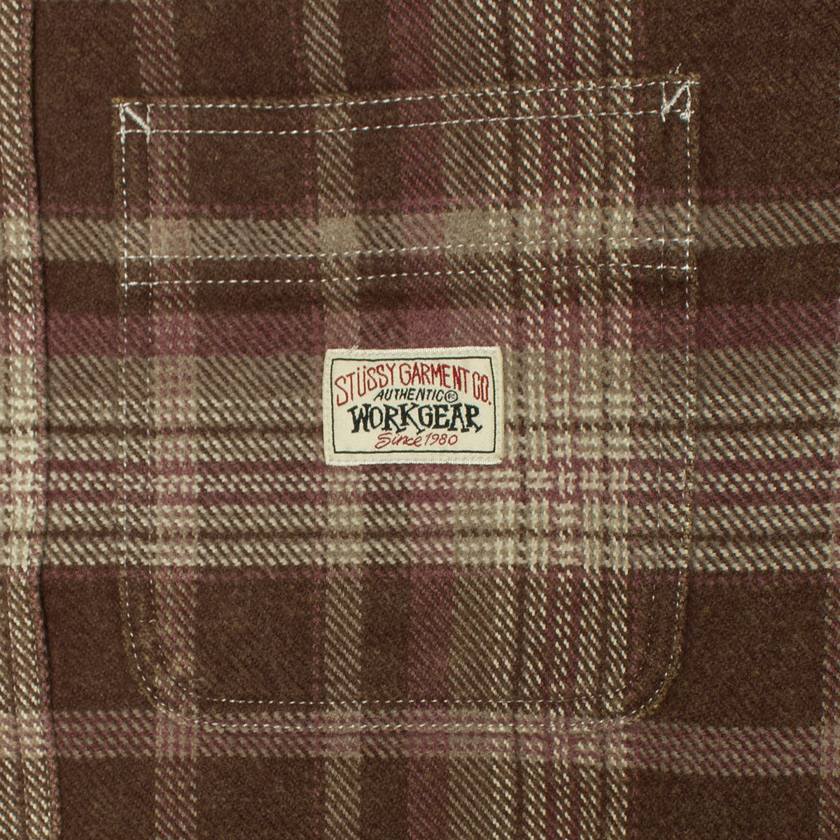 Stussy | Heavy Washed Plaid Shirt
Color : Brown