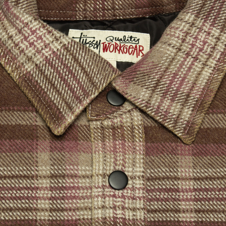 Stussy | Heavy Washed Plaid Shirt
Color : Brown