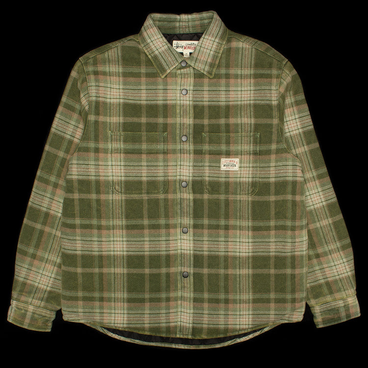 Stussy | Heavy Washed Plaid Shirt
Color : Green