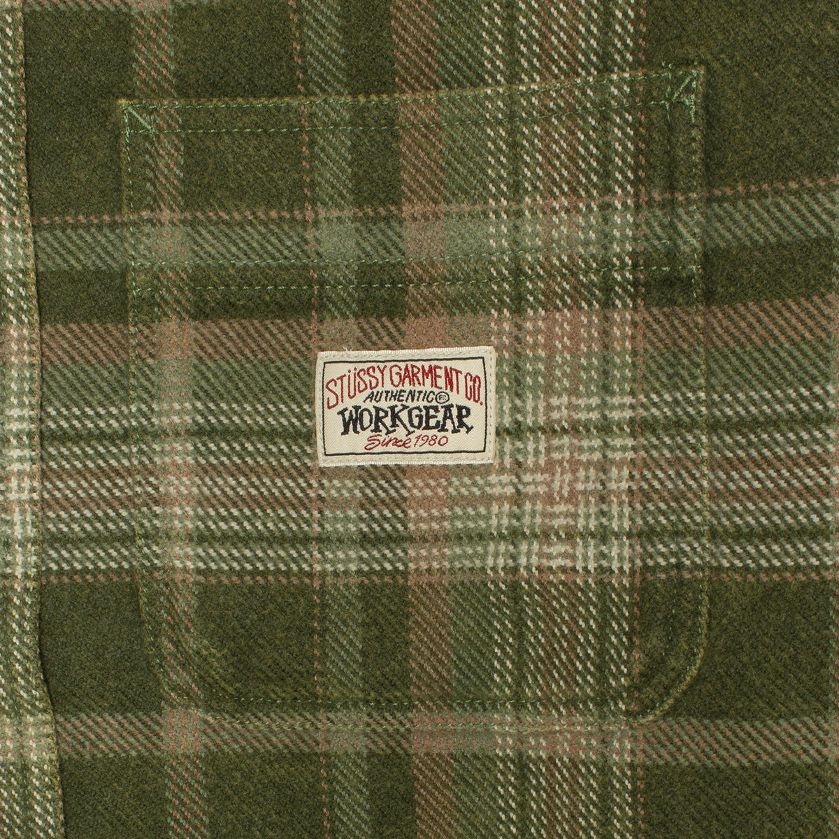 Stussy | Heavy Washed Plaid Shirt
Color : Green