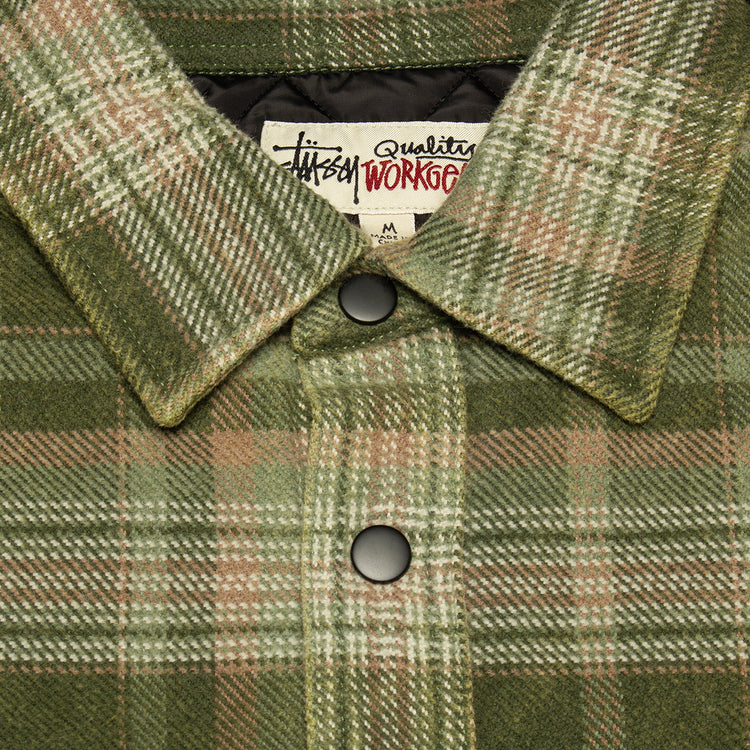 Stussy | Heavy Washed Plaid Shirt
Color : Green