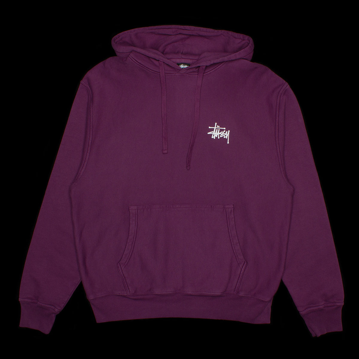 Basic Stussy Pigment Dyed Hoodie Style # 1924879 Color : Purple