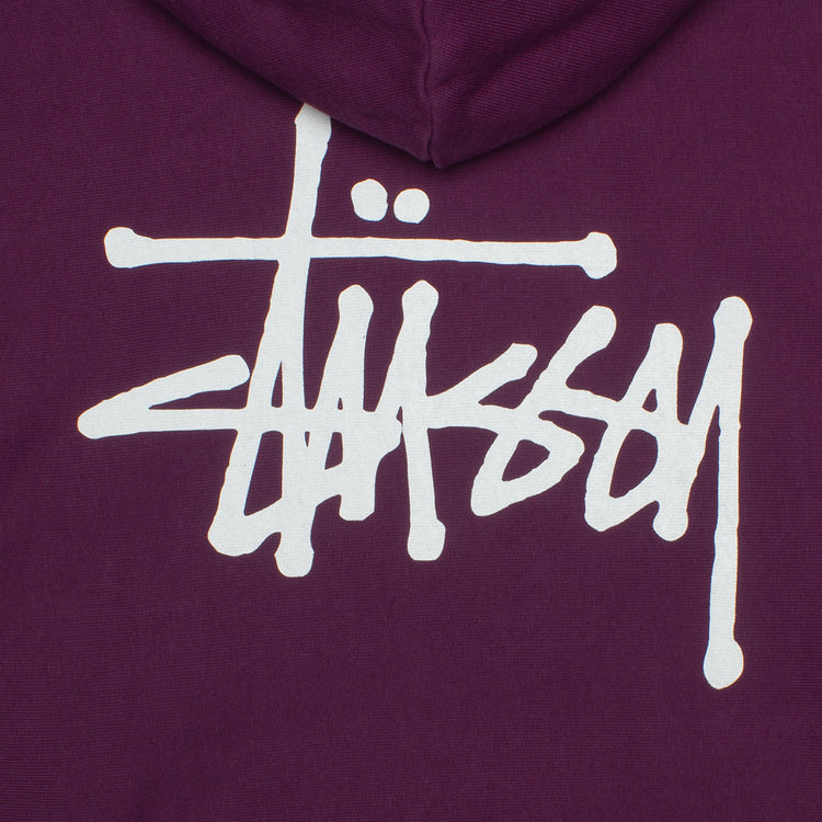 Basic Stussy Pigment Dyed Hoodie Style # 1924879 Color : Purple