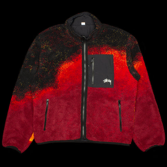 Stussy | Sherpa Reversible Jacket Style # 118529 Color : Lava