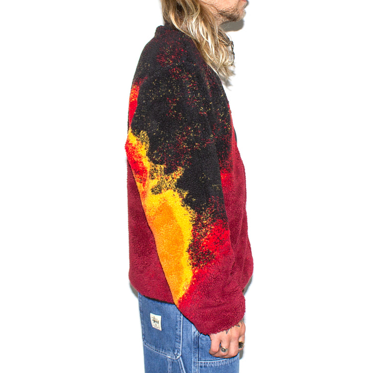 Stussy | Sherpa Reversible Jacket Style # 118529 Color : Lava