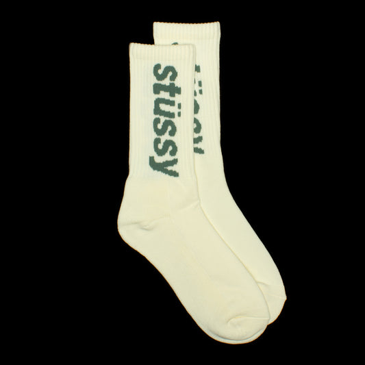 Stussy | Helvetica Crew Socks Style # 138845 Color : Chiffon / Stone