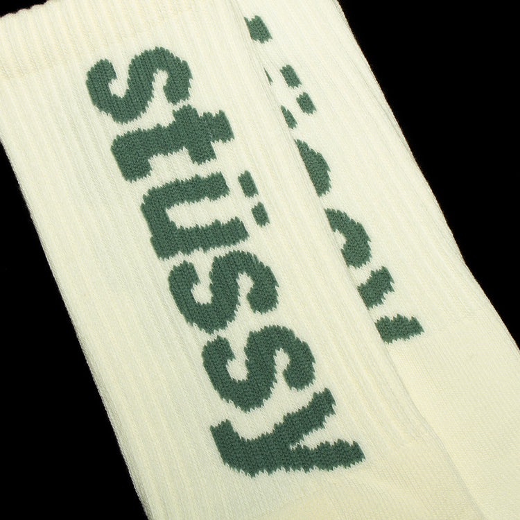 Stussy | Helvetica Crew Socks Style # 138845 Color : Chiffon / Stone