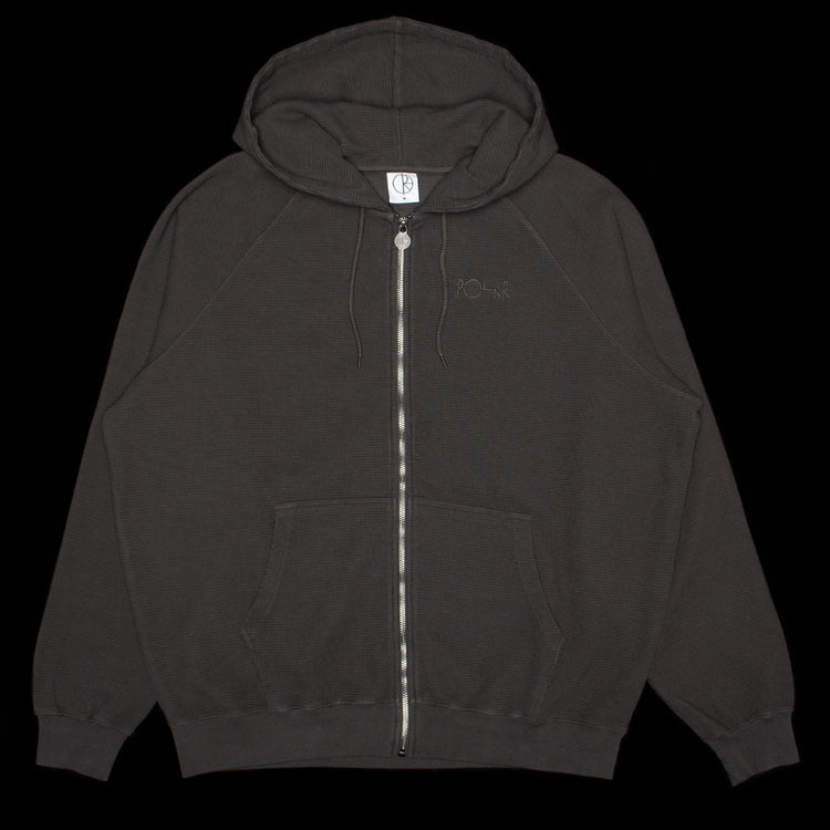 Polar Skate Co. - Waffle Zip Hoodie
Color : Dirty Black