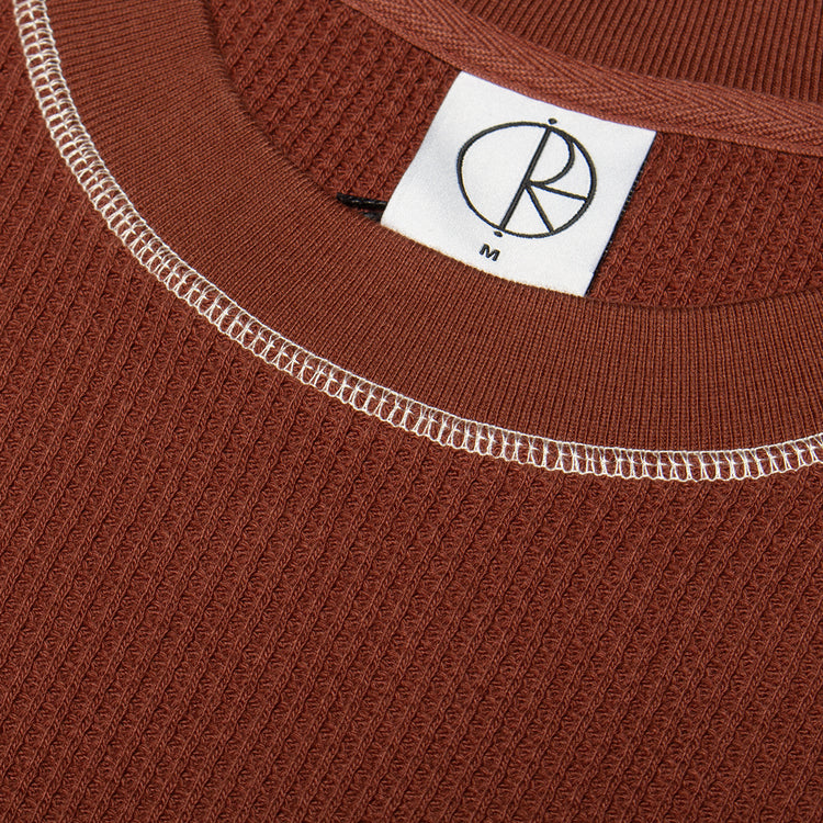 Polar Skate Co. - Dylan L/S T-Shirt
Color : Wine / White