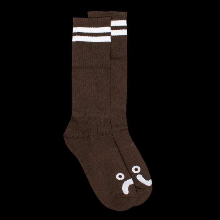 Polar Skate Co. - Happy Sad Socks
Color : Brown / White